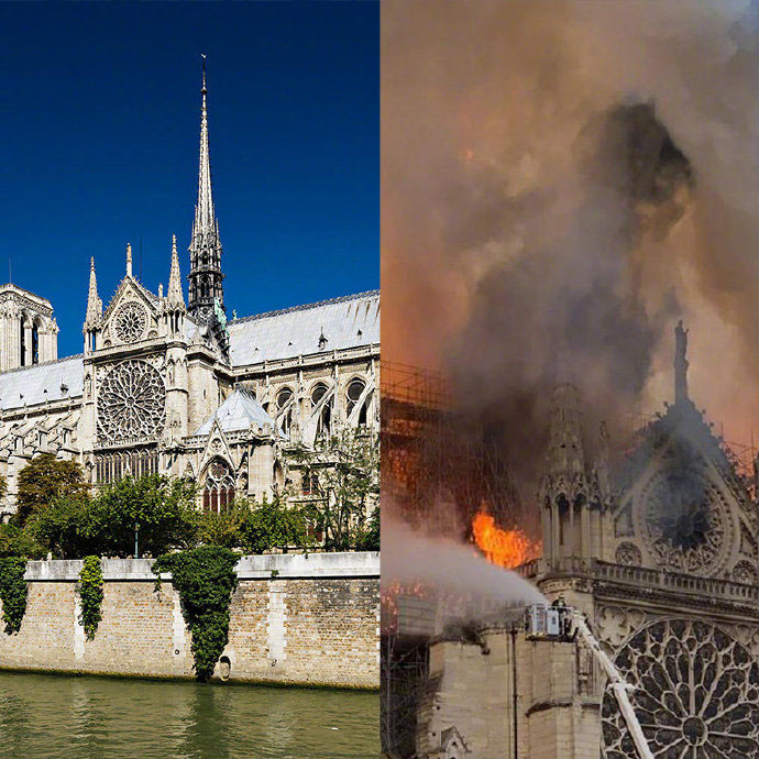 巴黎圣母院大火，明天和意外，你永远不知道那个会先来。  　　